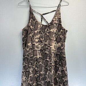 She + Sky Dress - Gray Snake Print - Small